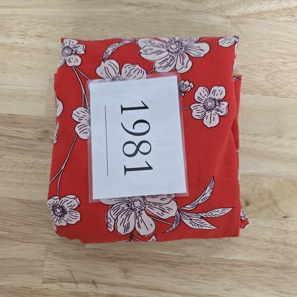 Sanctuary Blouse Womens Medium Red Floral Square Neck Long Sleeve Button Up‎ Top - Picture 9 of 9